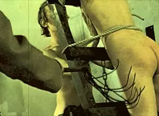 Beautiful retro BDSM with an hairy pussy fetish