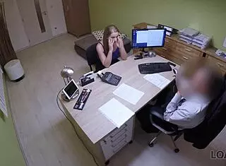 Loan4k Banker Helps Babe In Office
