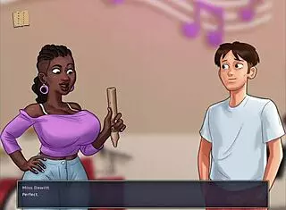 Summertime Saga 76: Brunette Anime Girl with Small TITS in Erotic Game