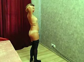 horny mature in stockings doubles down with toy penetration