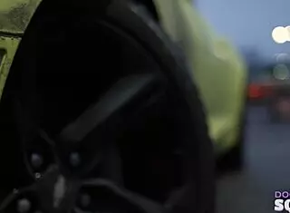 Sexy courier girl experiences female ejaculation during doggystyle and riding.