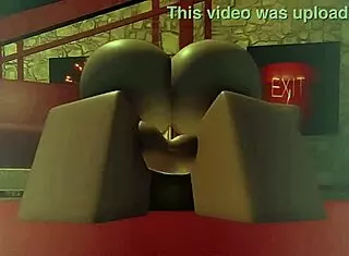 Big titty Roblox girl takes multiple creampies hard