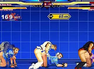Chun-li receives intense cumshot in anime sex