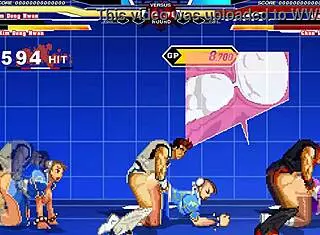 Chun-li receives intense cumshot in anime sex