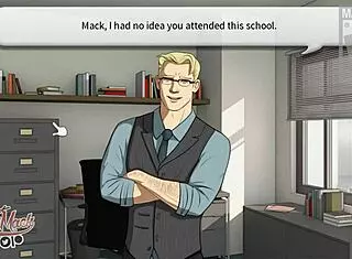 student flirts with hunk teacher