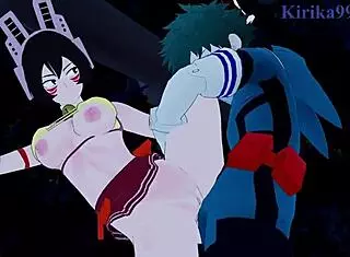 shino sosaki and mandalay get intense with mei hatsume and izuku midoriya in hentai