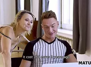 Damn! Mature Blonde Rammed by Random Laptop Fixer!