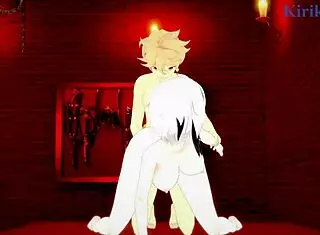 Arlecchino and Aether in wild hentai sex