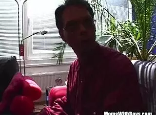 This mature blonde with big tits came over for a housecall blowjob and facial.