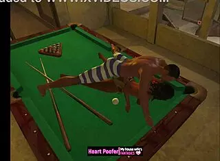 anime characters playing pool on the table