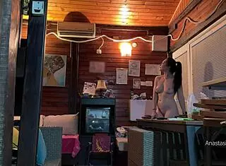 delivery guy caught me naked and groped my boobs outdoors