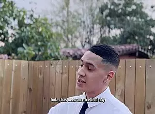 a religious man with lust problem preaches in wrong house and gets bent over for rough doggystyle