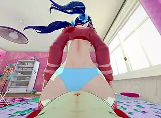 Anime hentai game mita sex in various positions and blowjob