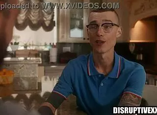 Widower engages in hardcore gay sex with tattooed hunk, including deepthroat and bareback fucking.