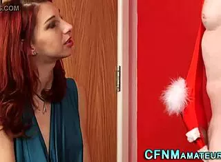 Amateur handjob in cfnm fetish style