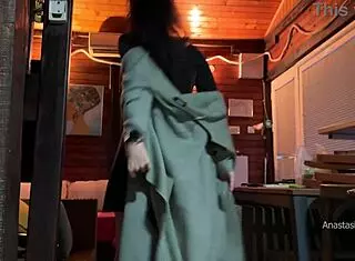 delivery guy caught me naked and groped my boobs outdoors