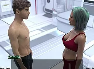 Stranded In Space Femdom Mistress Kisses Cute Teen 18+ Monster Cock 3D Fat Huge Curvy