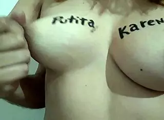 Amateur Gropes Firm Nipples on Busty Tits