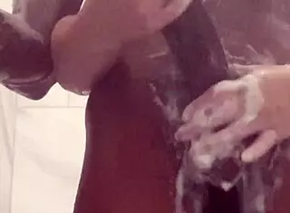 Stepsister Teases Stepbrother in Shower with Tight Asshole