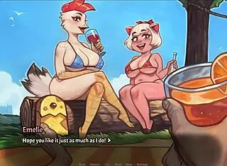 In my pig princess game, she teaches sex ed using her big tits
