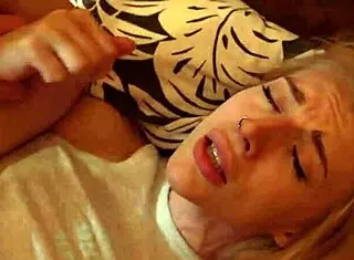 Alice intensely enjoys huge dick penetrating her narrow ass to orgasm and cum in mouth.