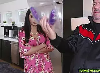 i stuff my stepmom's wet pussy as she moans