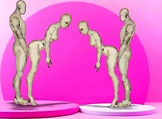 Twins banging hot girls in wild hentai action