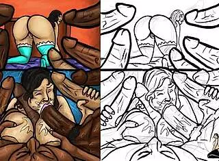 Latin MILF Sucks Huge Black Dicks In Cheating Interracial Group