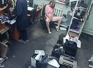 Slutty blonde masturbates publicly next to stranger, fingering to orgasm