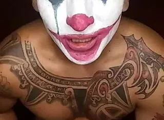 2019 joker cosplay solo masturbation session