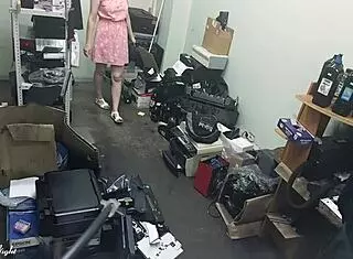 Slutty blonde masturbates publicly next to stranger, fingering to orgasm