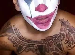 2019 joker cosplay solo masturbation session