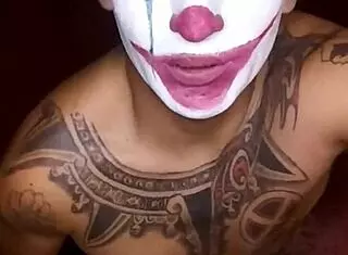 2019 joker cosplay solo masturbation session