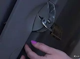 Trespassing student gets rough fucked in bondage play