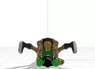 little mac engages in detailed gay bareback sex with partners in a game setting