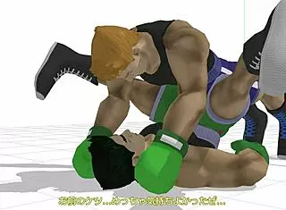 little mac engages in detailed gay bareback sex with partners in a game setting