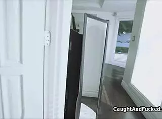 teen sucks roommate's monster cock in bathroom pov