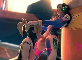 Horny Mercy gives deepthroat to DVA 😍