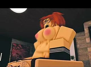 Roblox Porn: Nerdy Ginger Girl in Bedroom Scene