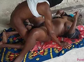 Cheating wife enjoys contractor's work with moans