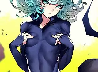 Tatsumaki from One Punch Man enjoys worshipful jerk off instructions