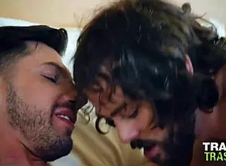 Max Adonis cums from Jordan Starr's intense plowing