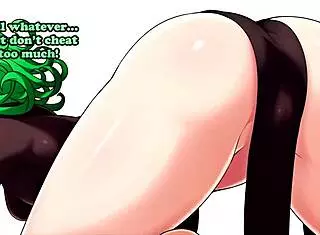 Tatsumaki from One Punch Man enjoys worshipful jerk off instructions
