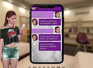 3D animated game with red-haired cuties and big tits