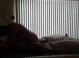 We were sneaking around the house, fucking my hot wife passionately.