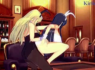 ikaruga and katsuragi bunny girl futanari sex 😍