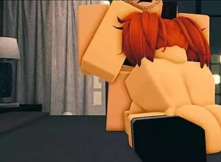Roblox Porn: Nerdy Ginger Girl in Bedroom Scene