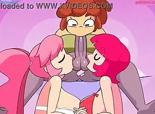 Watch this sexy orgy animation competition with big tits and cum