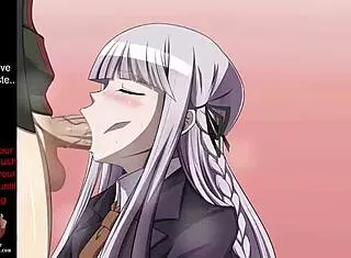 kyoko femdom hentai from danganronpa game with anime cartoon style