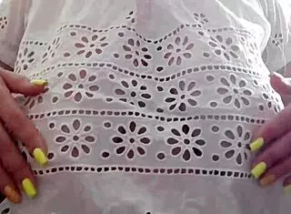 my cute stepsister toys her huge tits after school for orgasm